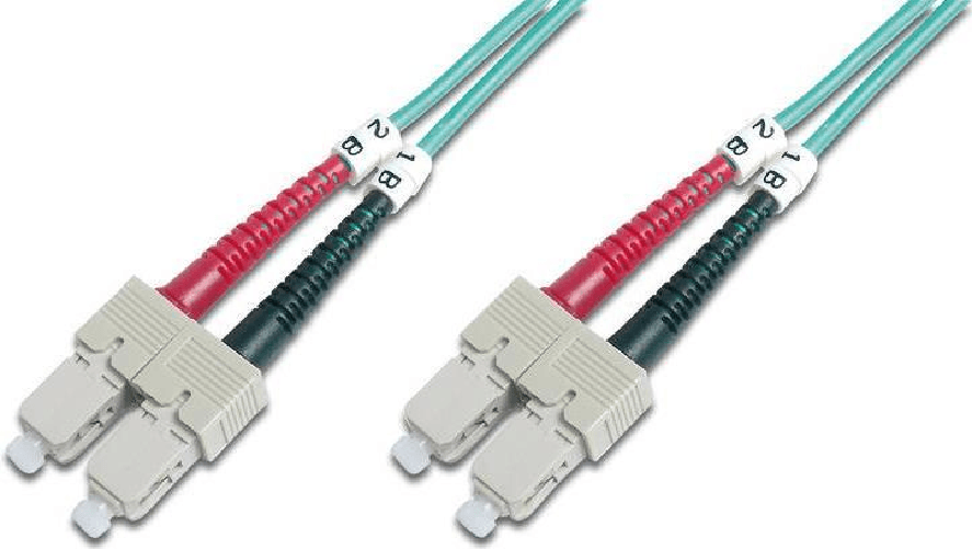 ACT 20 meter LSZH Multimode 50/125 OM4 fiber patch cable duplex with SC connectors. Sc