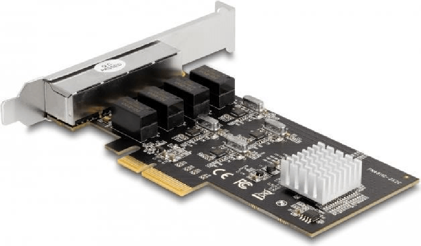 Delock Scheda PCI Express x4 4 x RJ45 Gigabit LAN RTL8111