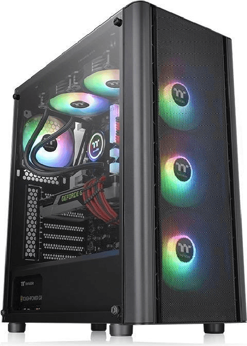 Thermaltake V250 TG ARGB - Midi Tower - PC - Schwarz - ATX - micro ATX - Mini-ITX - SPCC - Gaming (CA-1Q5