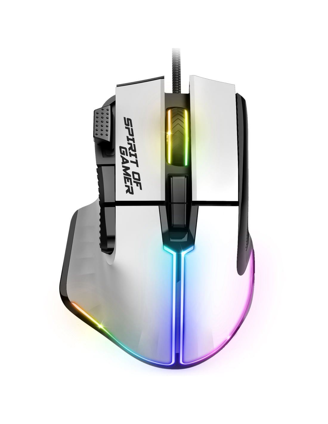 Spirit of Gamer PRO-M5 ARTIC mouse Gaming Mano destra USB tipo A Ottico 12800 DPI Mouse Ottico Mouse Ottico Spirit of Gamer Souris Pro M5 Bianco