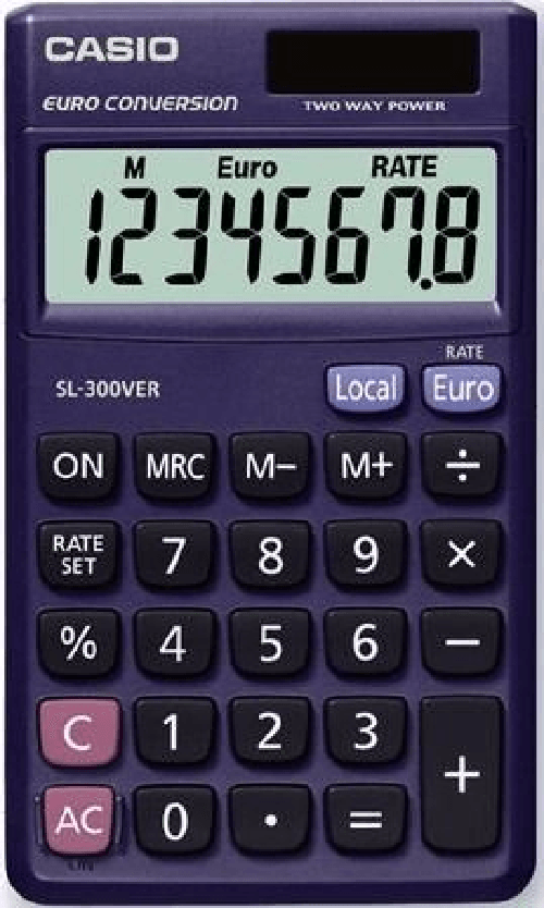 Casio SL-300VERA calcolatrice Tasca Calcolatrice con display Viola