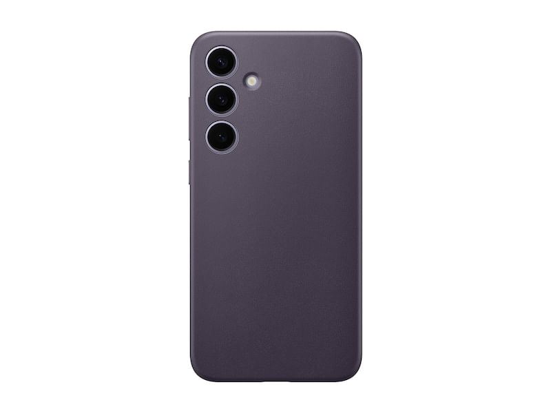 Samsung Galaxy S24 Soft Touch Cover (Eureka-Vegan Leather CaseDark Violet) Samsung Galaxy S24+ Soft Touch Cover
