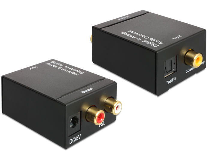 Delock Audio Converter Digitally Troppo analogico DeLOCK 62444 convertitore audio Nero