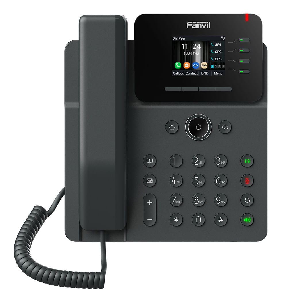 Fanvil V61G telefono IP Nero 4 linee LCD