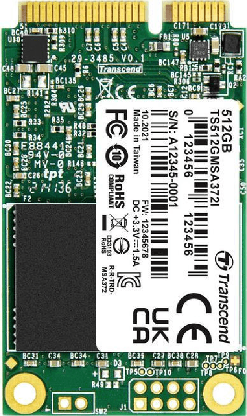 Transcend - SSD - 512 GB - intern - mSATA - SATA 6Gb/s