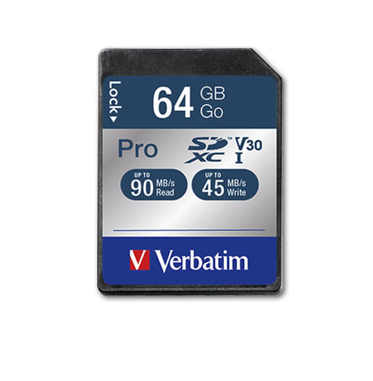 Verbatim Pro 64 GB SDXC UHS Classe 10 (Verbatim Pro SDHC U3 64GB SD Card) Verbatim Pro 64 GB SDXC UHS Classe 10