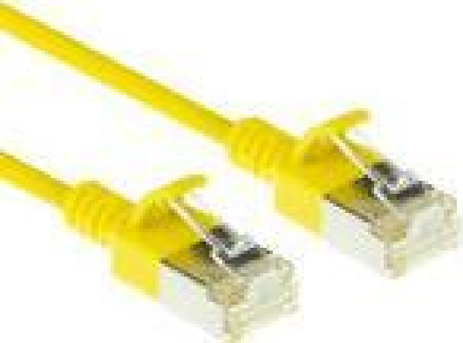 ACT Cavo patch slimline per data center ACT giallo da 015 metri LSZH U/FTP CAT6A antigroviglio con