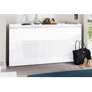 Dmora Credenza Dlun, Madia da cucina a 3 ante, Buffet da soggiorno, 100% Made in Italy, cm 150x40h81