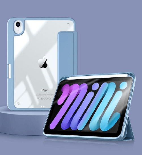 ESTUFF BOSTON Detachable Mirror - Pencil Case iPad Mini 6. Sky - Blue front/Transparent back. Corner protection eSTUFF ES68202103-BULK custodia per ta