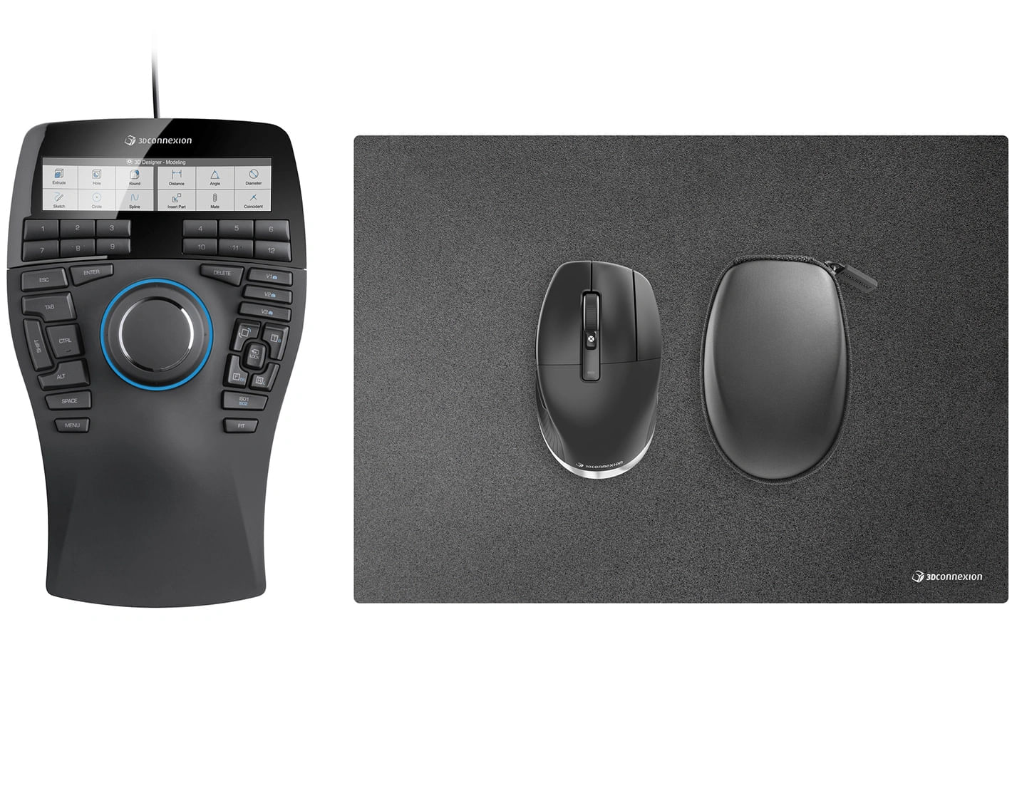3Dconnexion SpaceMouse Enterprise Kit 2 mouse Ufficio Ambidestro RF Wireless + USB Type-A 6DoF