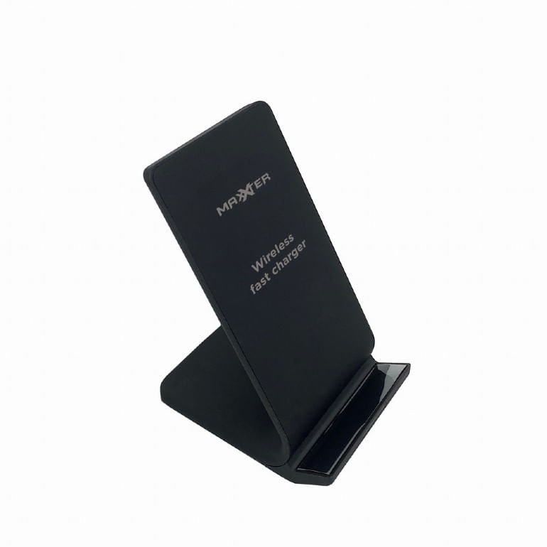 Maxxter ACT-WPC10-02 Caricabatterie per dispositivi mobili Smartphone Nero USB Carica wireless Interno