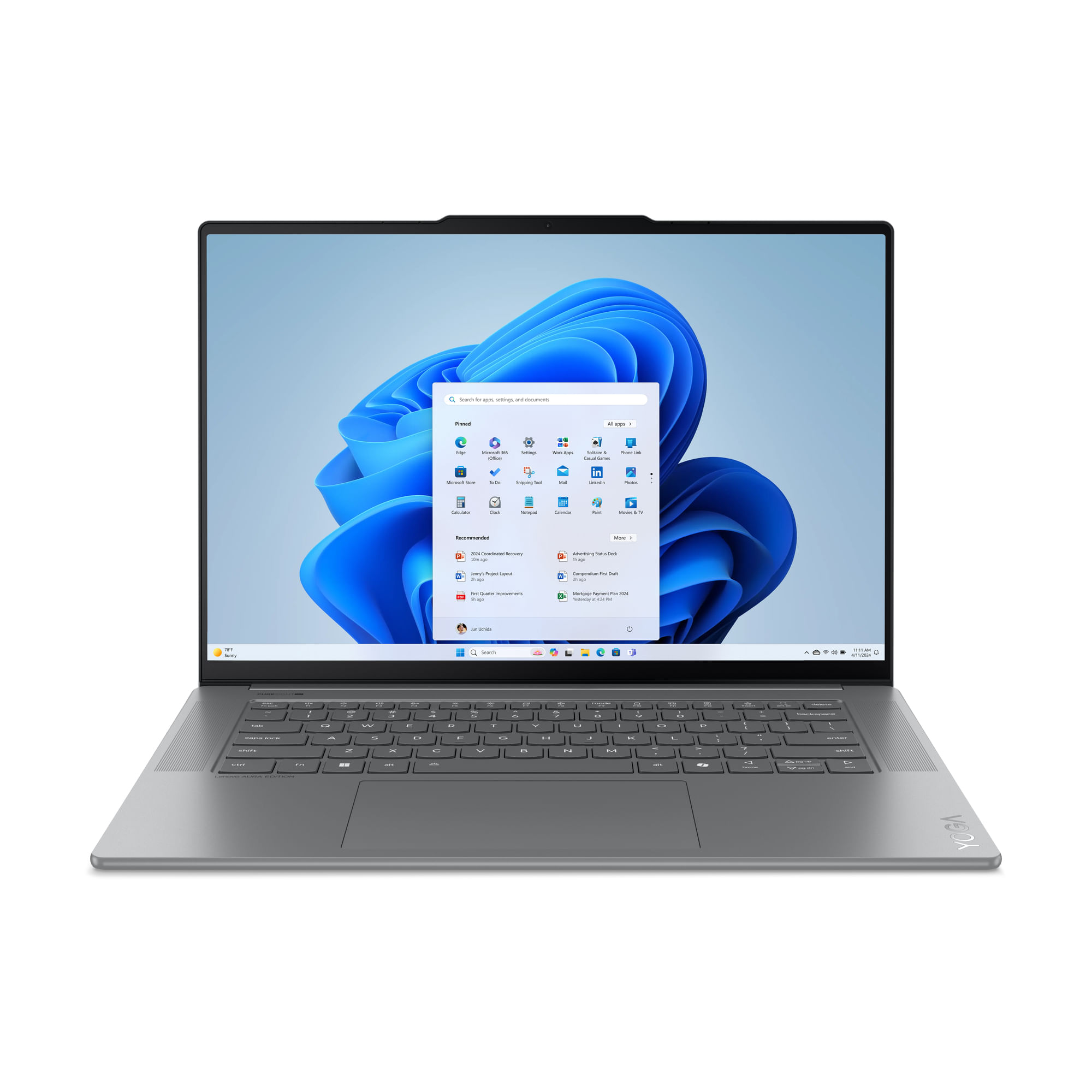 Lenovo Yoga Slim 7 15ILL9 Intel Core Ultra 7 258V Computer portatile 38,9 cm (15.3") Touch screen 2.8K 32 GB LPDDR5x-SDRAM 1 TB SSD Wi-Fi 7 (802.11be)