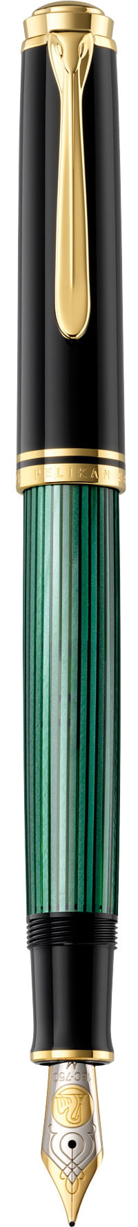 Pelikan M800 penna stilografica Sistema di riempimento integrato Nero, Oro, Verde 1 pz