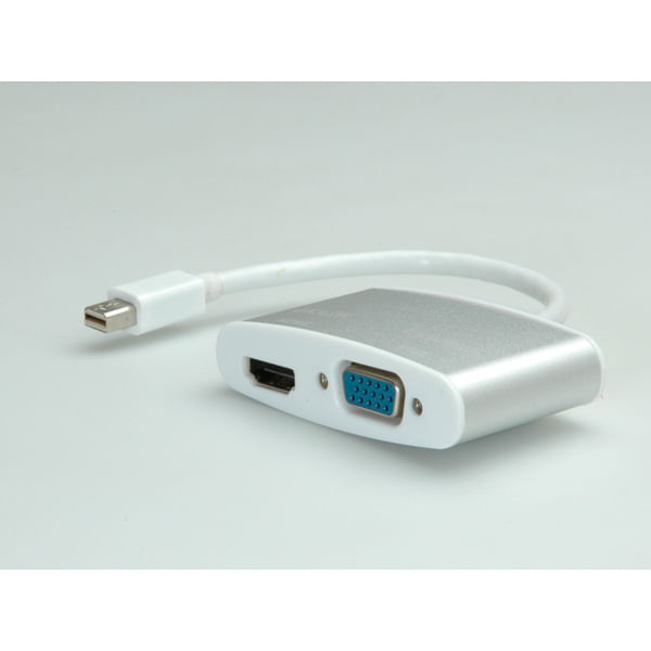 ROLINE 12.03.3161 cavo e adattatore video 01 m Mini DisplayPort HDMI VGA D-Sub Argento (ROLINE Cableadapter 4K2K.MiniDP ROLINE 12.03.3161 cavo e adat