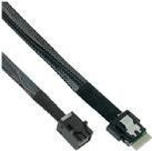 InLine , cavo SAS Slim, da SFF-8654 a Mini SAS HD SFF-8643, 24Gb/s, 1m