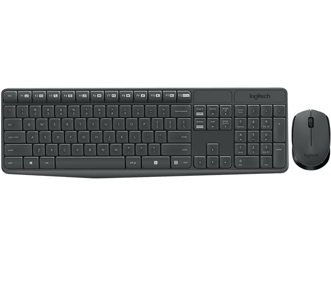 Logitech MK235 Wireless Keyboard and Mouse Combo tastiera Mouse incluso Universale RF Wireless Greco Grigio
