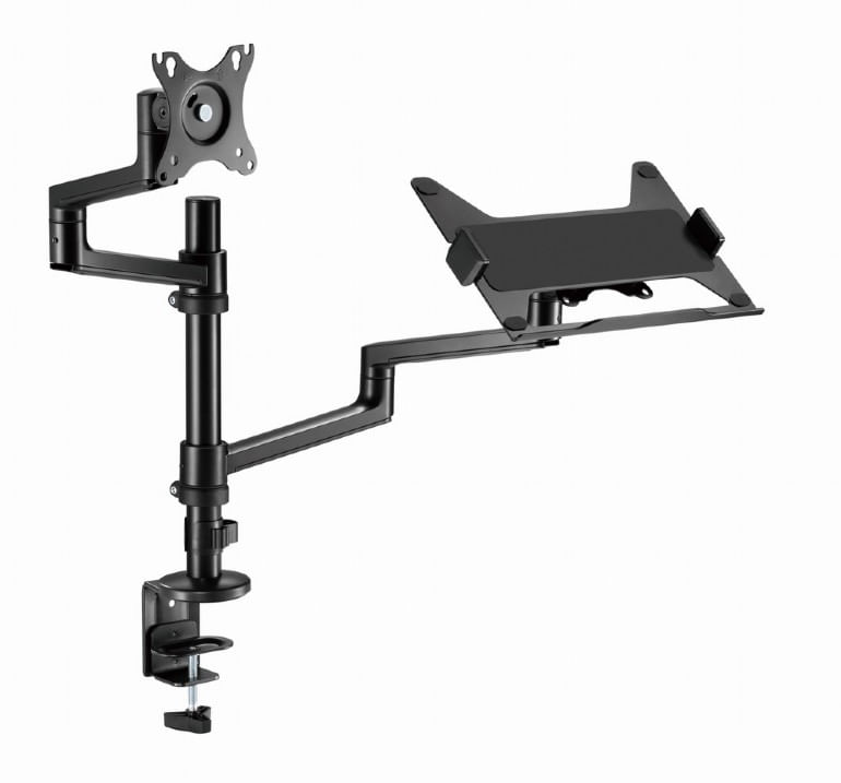 Gembird Supporto da scrivania regolabile Gembird con braccio porta monitor e scomparto per notebook MA-DA-04 Gembird MA-DA-04 Supporti a parete per TV