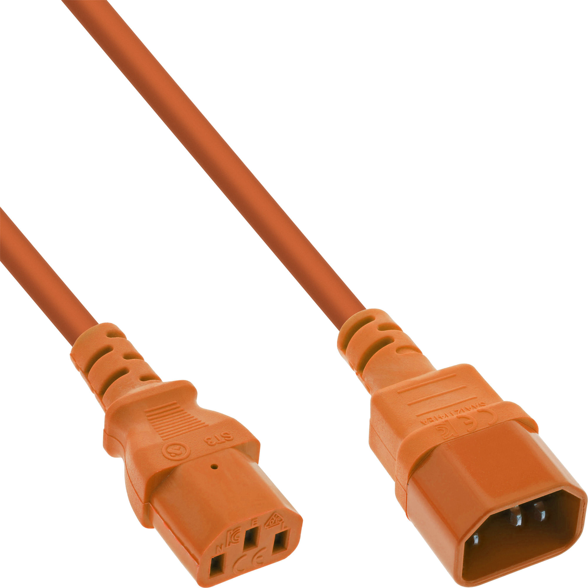 InLine Prolunga per apparecchio freddo - da C13 a C14 - arancione - 05 m InLine Prolunga elettrica, da C13 a C14, arancione, 0,5m