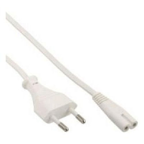 InLine Cavo di alimentazione - spina di rete su spina Euro 8 C7 - bianco - 05 m InLine Cavo alimentaz. spina Italiana presa Euro 8 C7, bianco, 0,5m