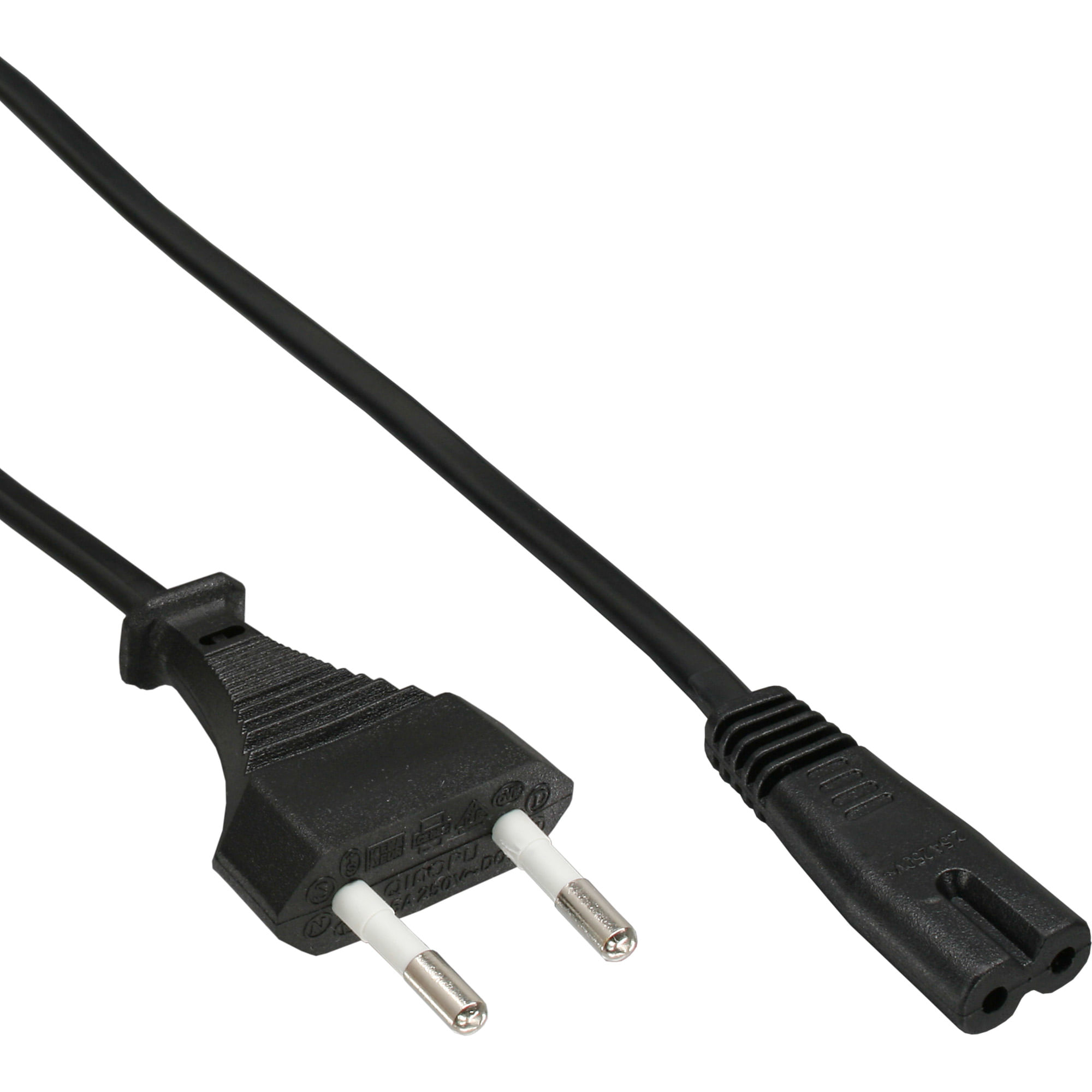 InLine Cavo di alimentaz. Spina CEE7/16 Svizzera, presa Euro 8 C7, nero, 1,8m