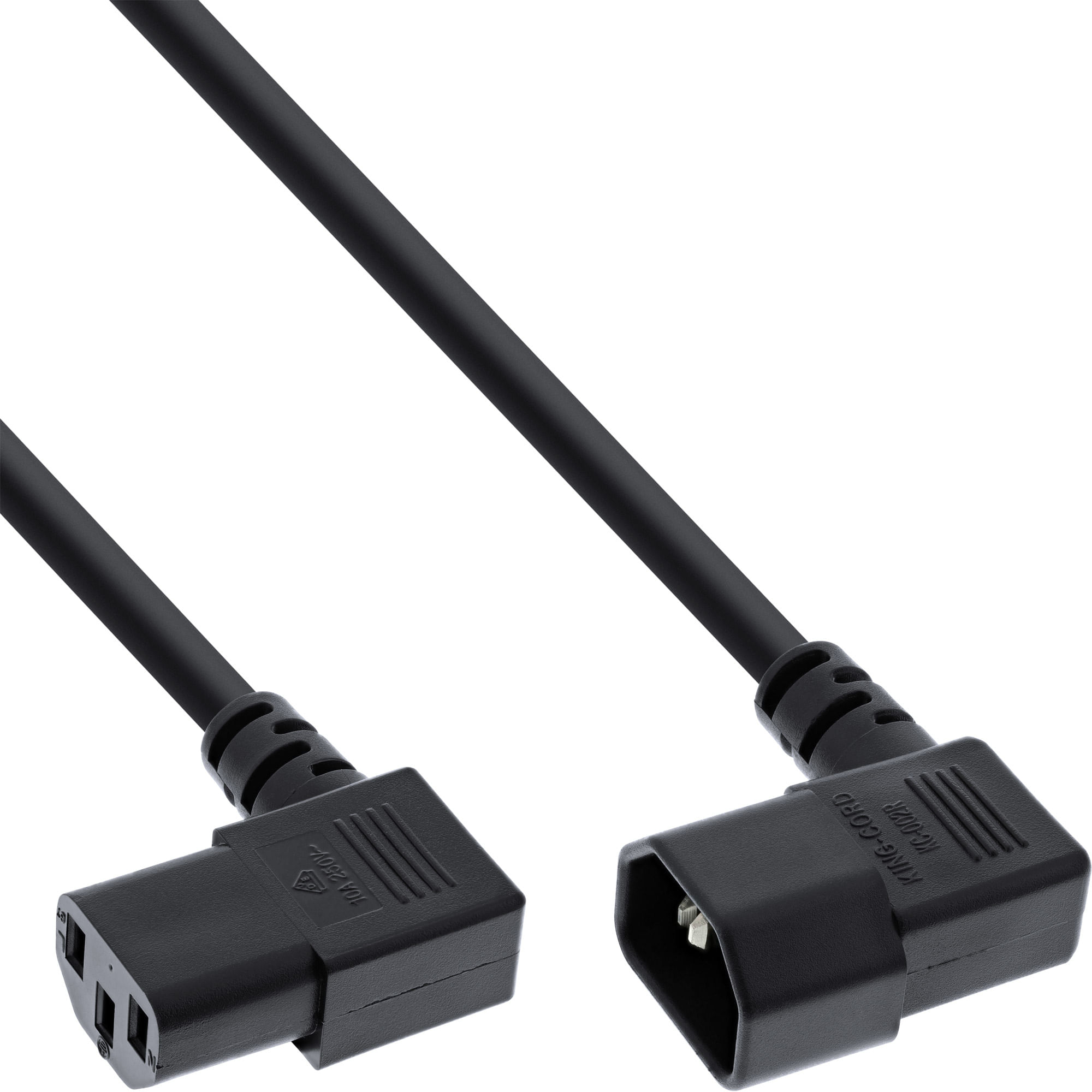 InLine Cavo di alimentazione per prolunga apparecchio freddo - C13 a C14 - 90 angolato - 50 m InLine Cavo alimentaz. prolunga IEC-320, spina C14 presa
