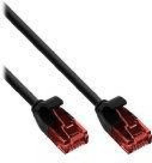 InLine Cavo patch Lan Slim, U/UTP, Cat.6, nero, 1,5m