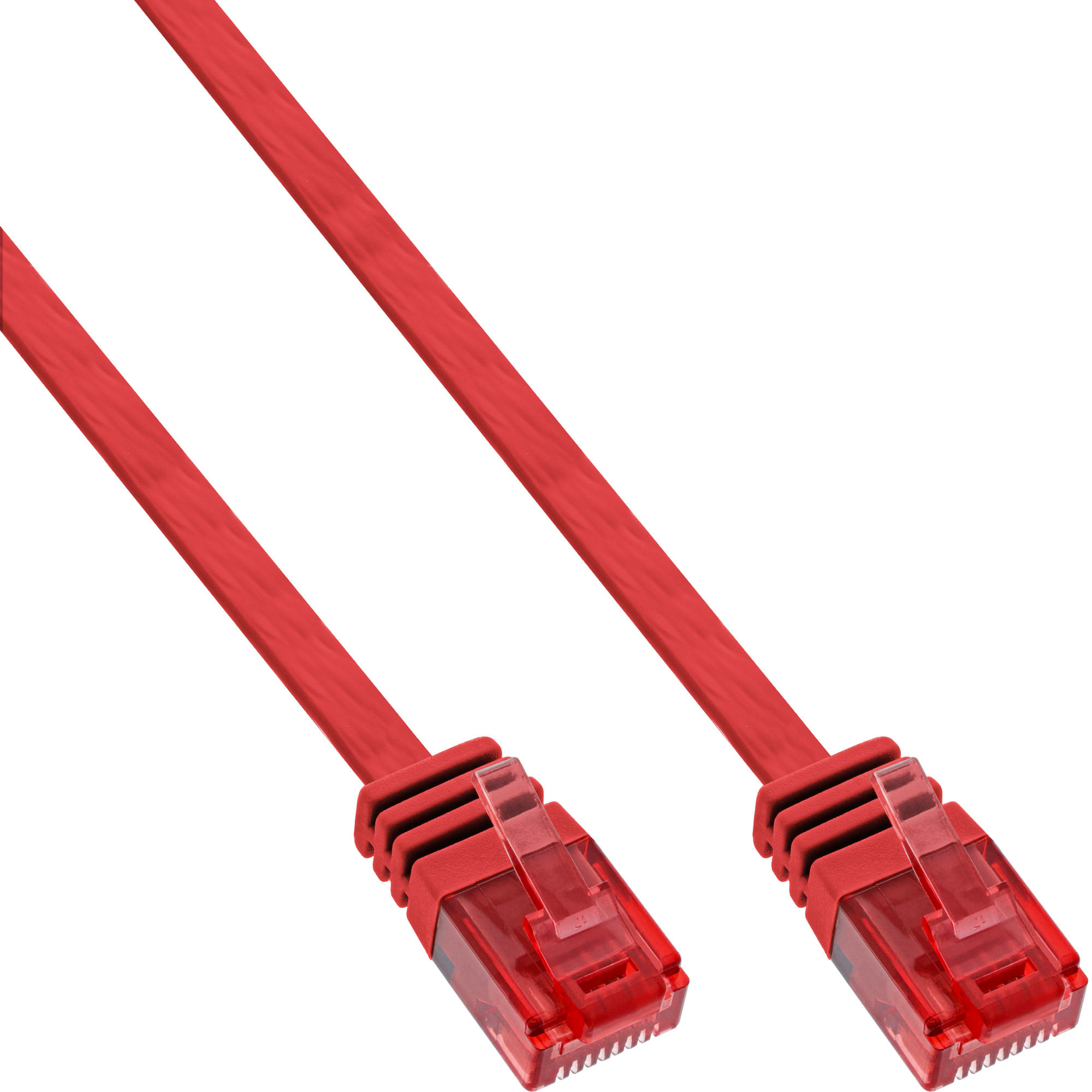 InLine Cavo patch Lan Slim, U/UTP, Cat.6, rosso, 1m