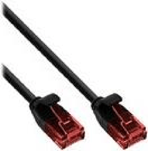 InLine Cavo patch Lan Slim, U/UTP, Cat.6, nero, 7,5m
