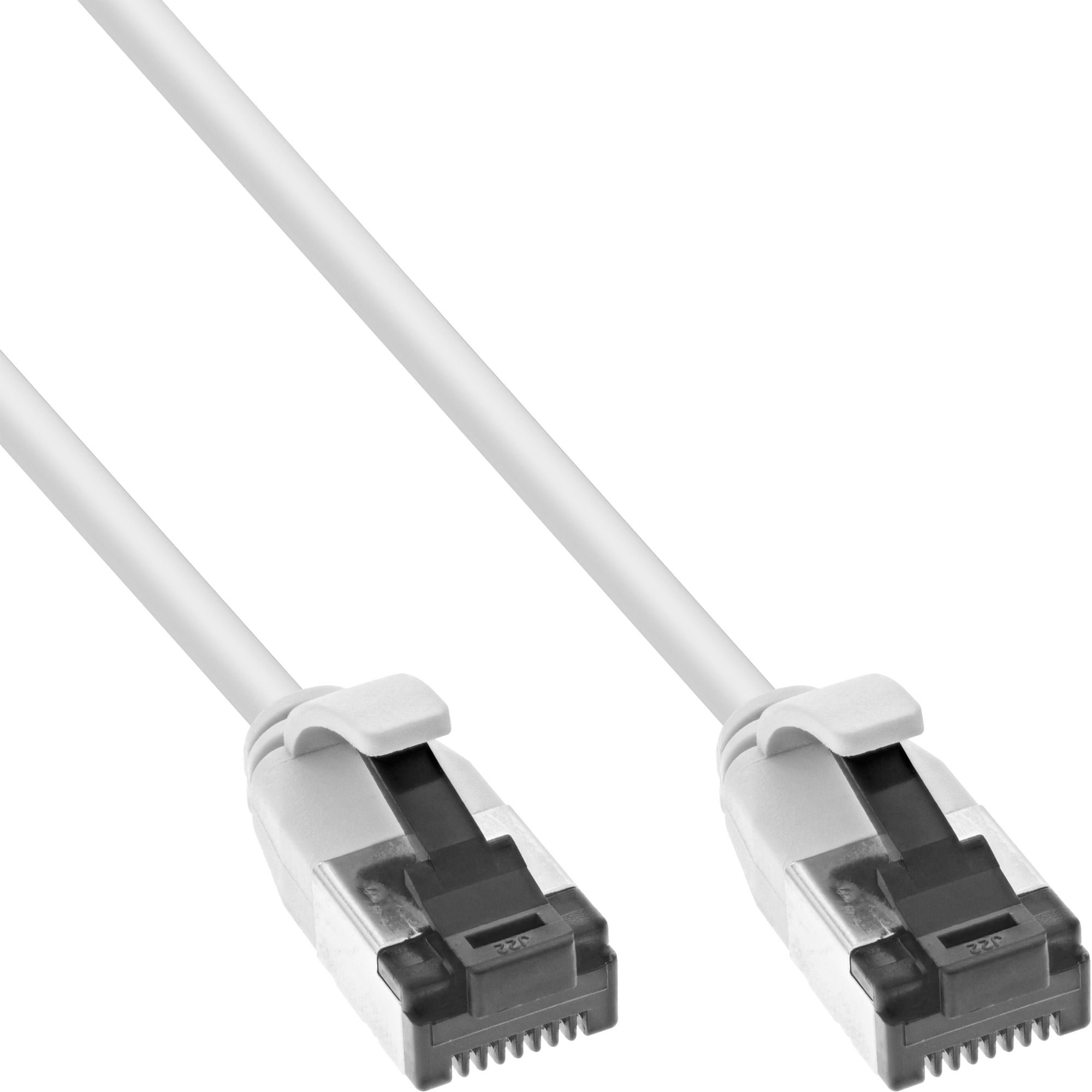 InLine Cavo patch slim, U/FTP, Cat.8.1, TPE senza alogeni, bianco 0,3m