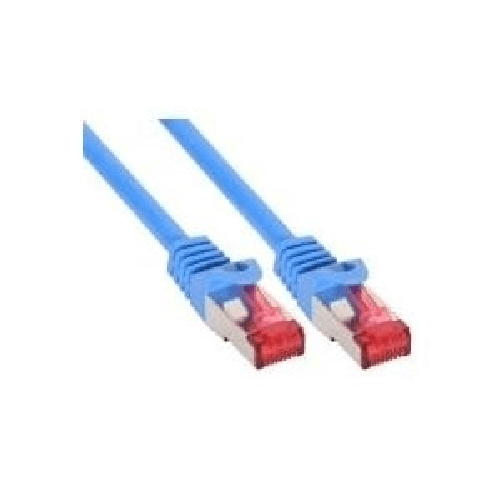 InLine Cavo patch Lan, S/FTP(PiMf), Cat.6, 250MHz, CU, halogenfree, blu, 0,3m