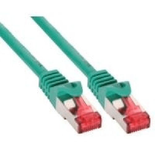 InLine Cavo patch Lan, S/FTP (PiMf), Cat.6, 250 MHz, PVC, CU, verde, 7,5m