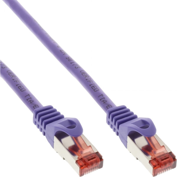 InLine Cavo patch - S-FTP PiMf - Cat.6 - 250 MHz - PVC - rame - viola - 025 m InLine 4043718132508 cavo di rete Viola 0,25 m Cat6 S/FTP (S-STP)