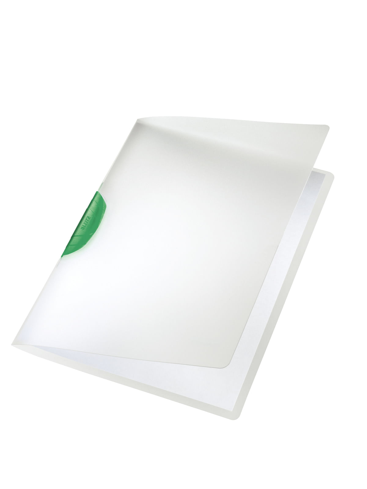 Leitz 41750055 cartellina con fermafoglio Policarbonato Verde, Bianco