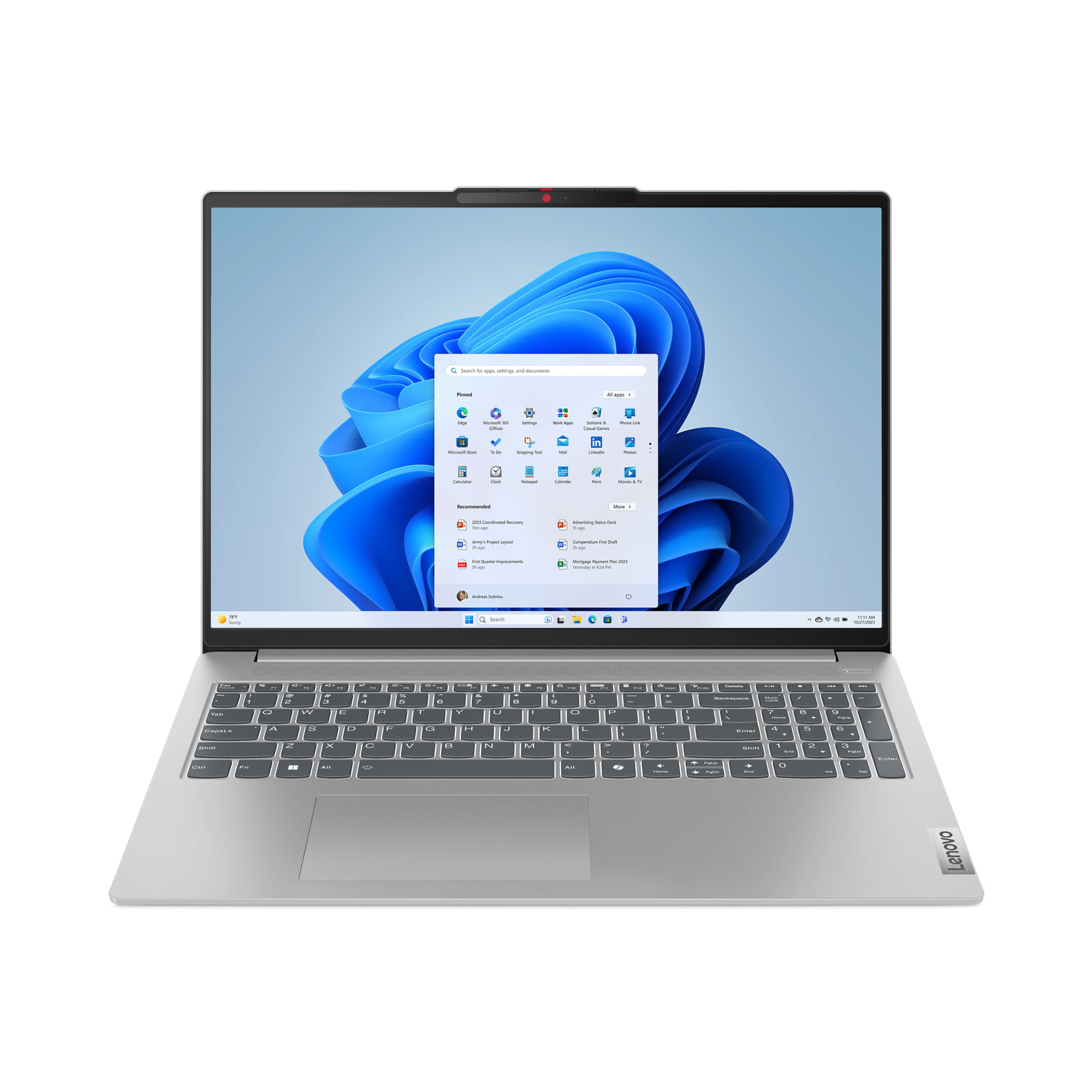 Lenovo IdeaPad Slim 5 Intel Core Ultra 7 155H Computer portatile 40,6 cm (16") 2K 32 GB LPDDR5x-SDRAM 1 TB SSD Wi-Fi 6E (802.11ax) Windows 11 Home Gri