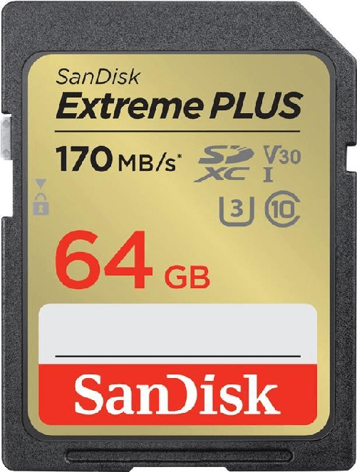 SanDisk Extreme PLUS - Scheda di memoria flash - 64 GB - UHS-I U3 / Class10 - UHS-I SDXC SanDisk SDSDXW2-064G-GNCIN memoria flash 64 GB SDXC Classe 10