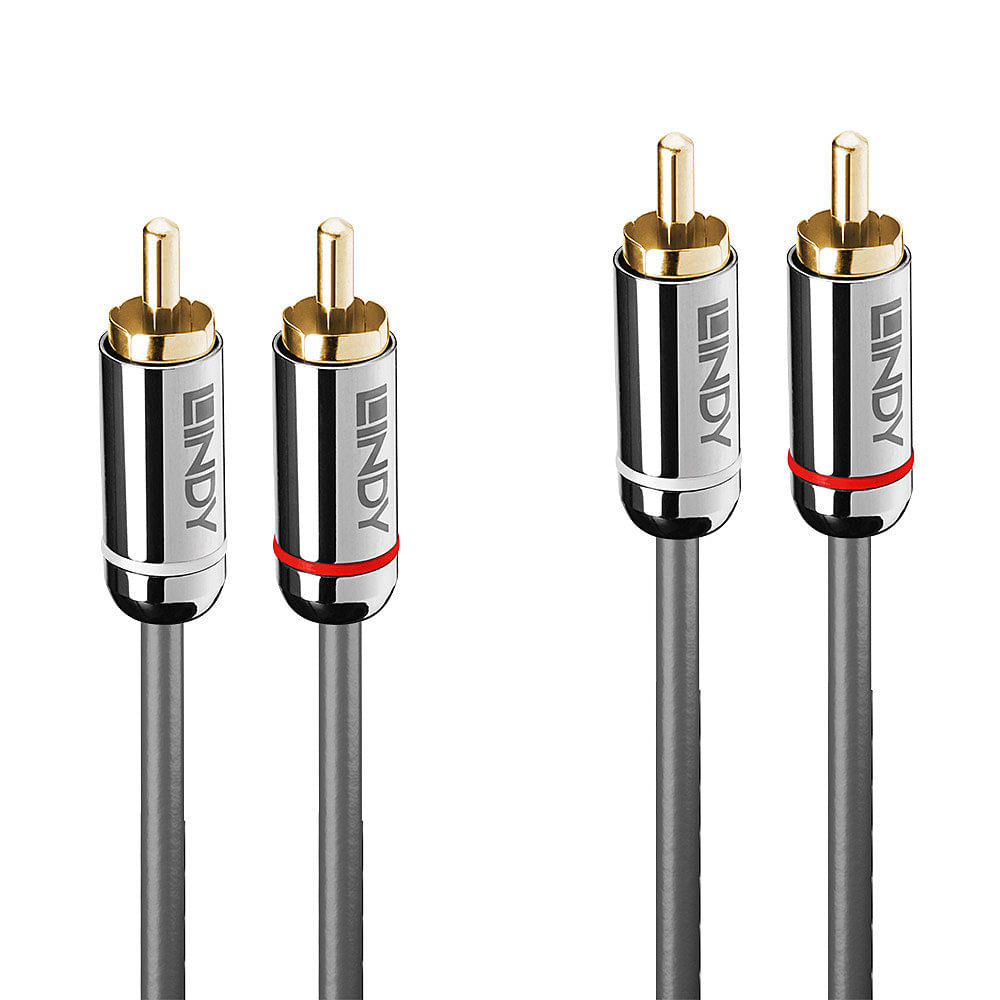 Lindy 35346 cavo audio 2 m 2 x RCA Antracite (2M Dual Phono Audio Cable - Cromo Line - Warranty 120M) Lindy 35346 cavo audio 2 m 2 x RCA Antracite