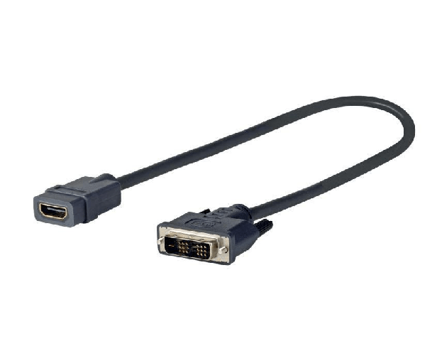 Vivolink PRODVIADAPHDMI cavo e adattatore video 02 m DVI-D HDMI Nero (PRO DVI -M - HDMI-F 0.2m - . - Warranty 144M) Vivolink PRODVIADAPHDMI cavo e ada