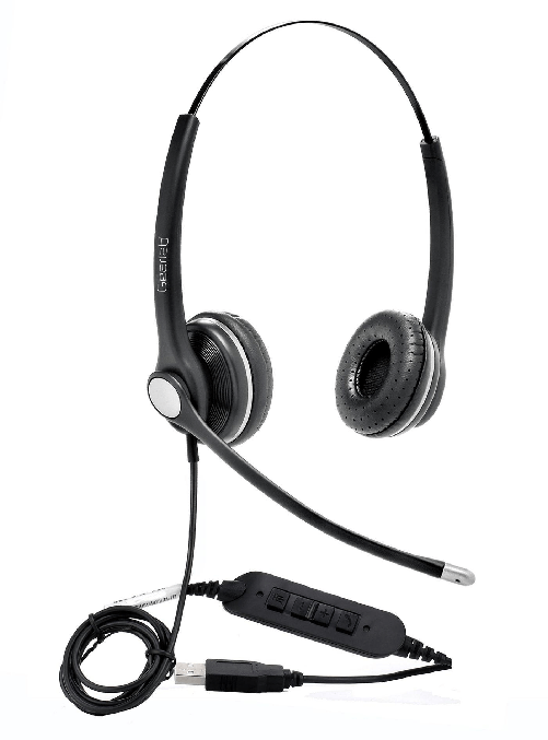 Gearlab eSTUFF GLB240400 cuffia e auricolare Cablato A Padiglione Ufficio USB tipo A Nero (G4040 USB Office Headset eSTUFF GLB240400 cuffia e auricola