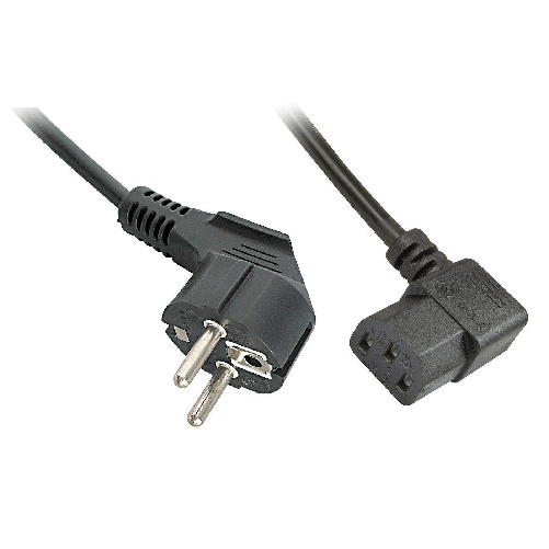 Lindy 30345 cavo di alimentazione Beige 2 m CEE7/7 Accoppiatore C13 (2m Schuko to C13 Angled Mains - Cable lead free - W Lindy 30345 cavo di alimentaz
