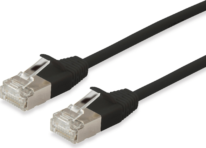 Equip 606124 cavo di rete Nero 1 m Cat6a F/FTP FFTP (Equip 606124 Slim Patch Cable Cat