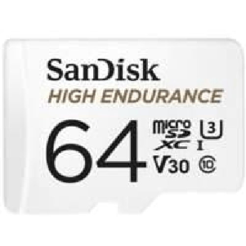 SanDisk High Endurance 64 GB MicroSDXC UHS-I Classe 10 (SanDisk High Endurance - Scheda di memoria flash adattatore da m SanDisk High Endurance 64 GB