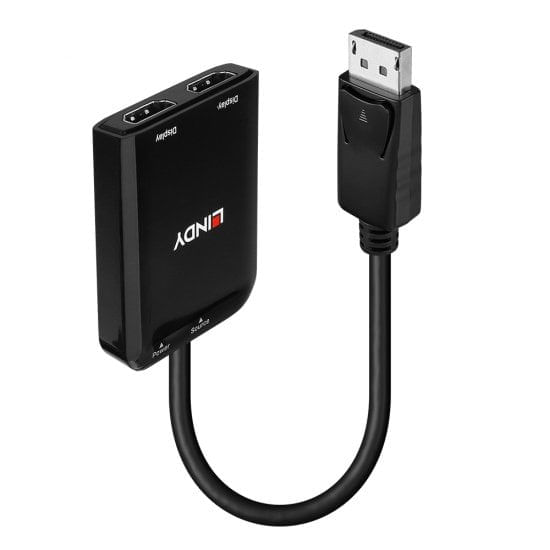 Lindy 38433 cavo e adattatore video DisplayPort 2 x HDMI (DisplayPort to 2 Port HDMI - MST Hub - Warranty 24M) Lindy 38433 cavo e adattatore video Dis