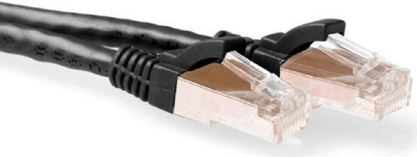 ACT Cavo di rete nero ACT 3 m Cat6a SSTP Cavo di rete nero Cat6a S/FTP (S-STP) da 3 m (IB9203)