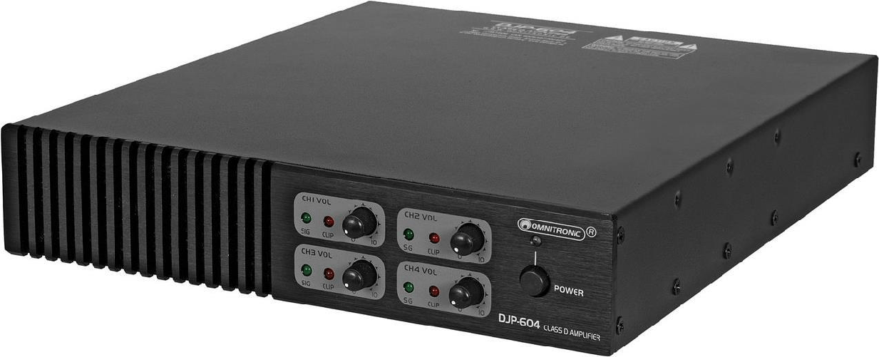 OMNITRONIC DJP-604 Amplificatore di potenza in classe D a 4 canali (10451606)