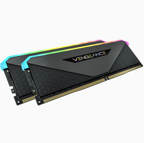 Corsair KIT BARRETTES MMOIRE 32GO (2X16GO) DIMM DDR4 CORSAIR VENGEANCE RT RGB PC25600 (3200 MHZ) (NOIR) Corsair Vengeance RGB CMN32GX4M2Z3200C16 memor
