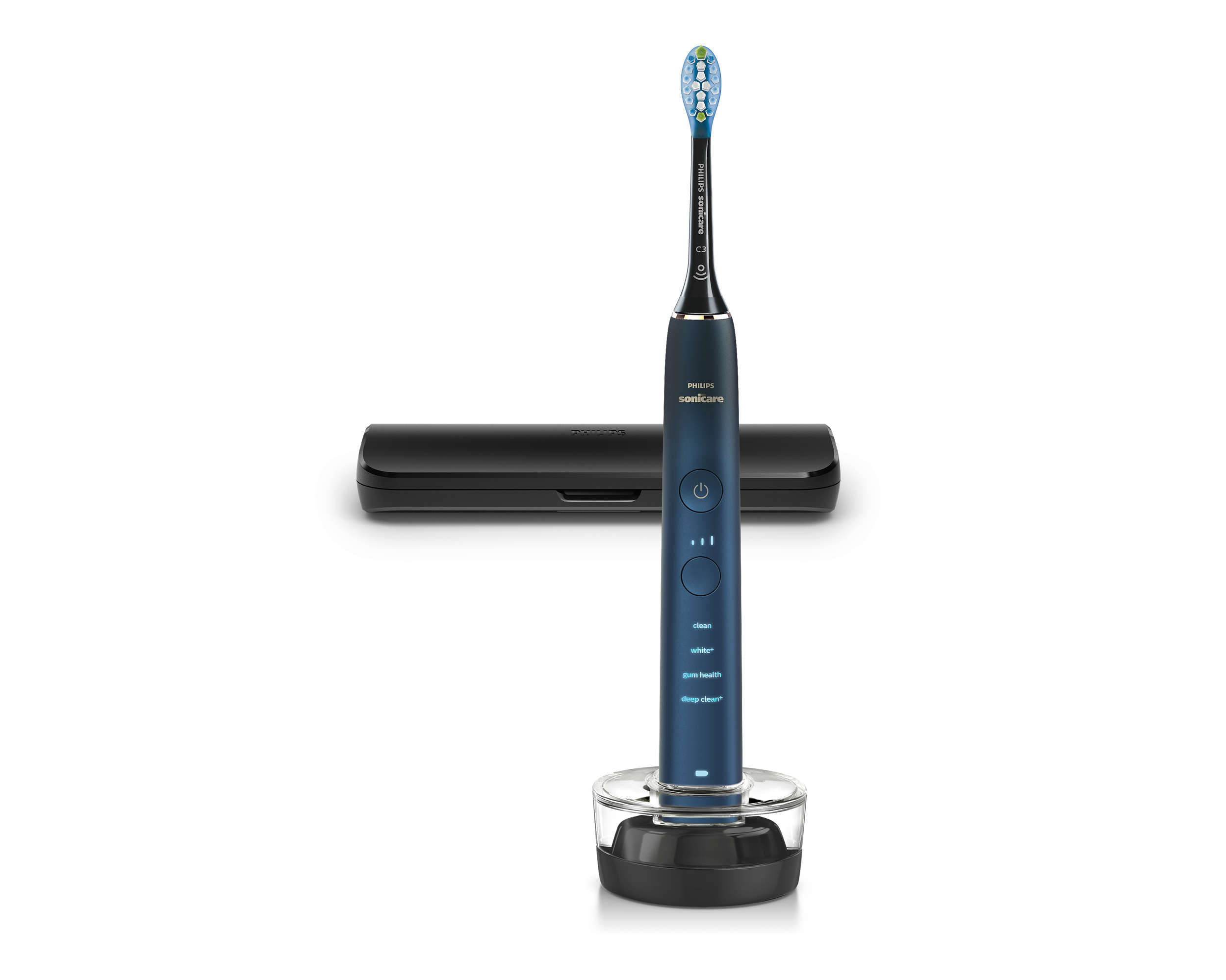 Philips Sonicare DiamondClean 9000 Series Spazzolino Elettrico Sonico Blu Special Edition, con custodia da viaggio HX9911/88