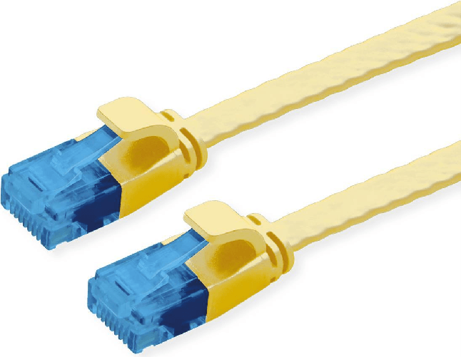 VALUE Cavo patch VALUE Cat.6A (Classe EA) UTP extra piatto giallo 15 m (21.99.2034)