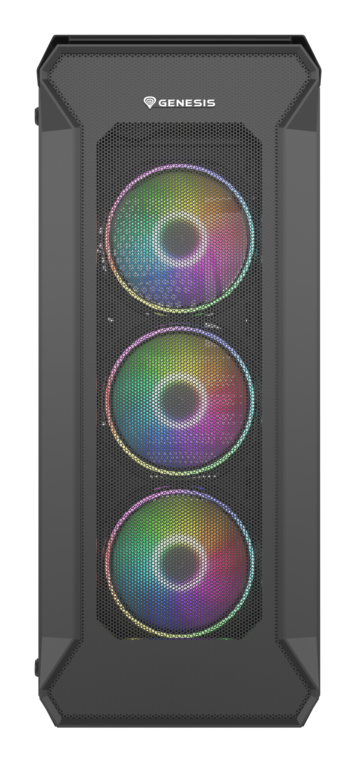 Genesis Custodia computer desktop ATX Natec Irid 505 ARGB Nero GENESIS Irid 505 ARGB Midi Tower Nero, Trasparente