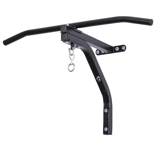 HOMCOM Staffa di supporto per sacco da boxe con barra per trazioni, 93x47x51cm, Nero