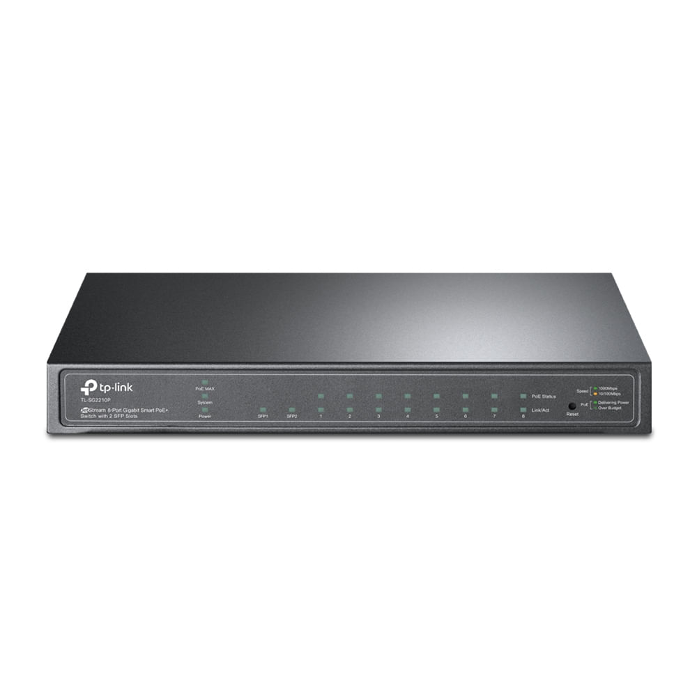 TP-Link Omada SG2210P switch di rete Gestito L2/L2+ Gigabit Ethernet (10/100/1000) Supporto Power over Ethernet (PoE) Nero
